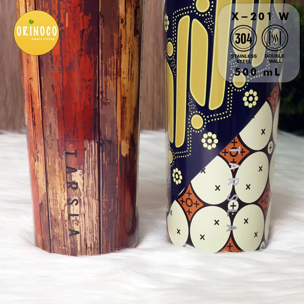Orinoco Tumbler 500ml Motif Wooden Batik Parang Kawung Non Slip Bottom (2)