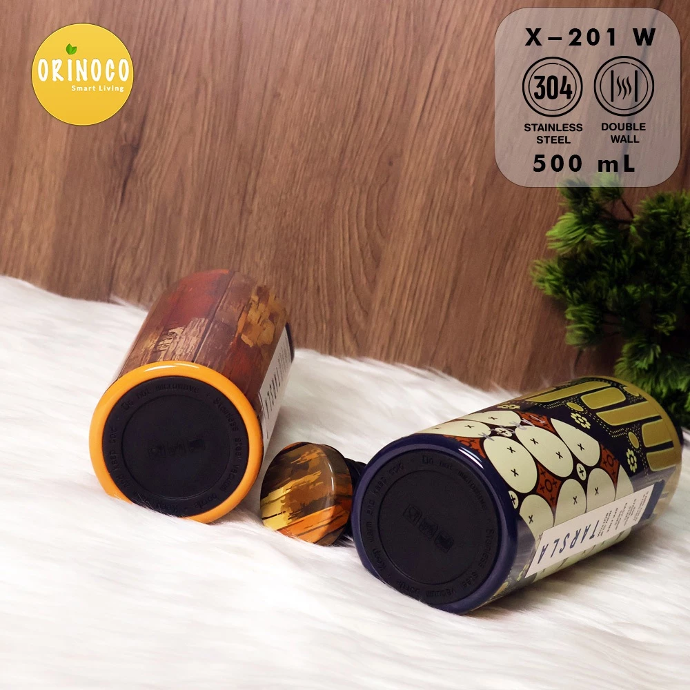 Orinoco Tumbler 500ml Motif Wooden Batik Parang Kawung Non Slip Bottom (1)