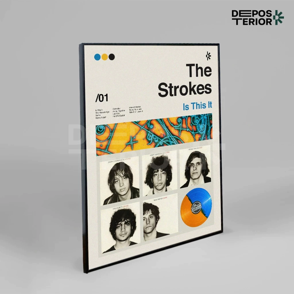 Poster The Strokes Is This It Cover Album Frameblock (2)
