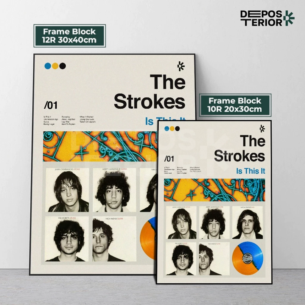 Poster The Strokes Is This It Cover Album Frameblock (3)