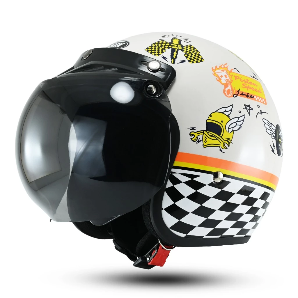 Helm Bogo Retro Motif Piston Kotak (1)