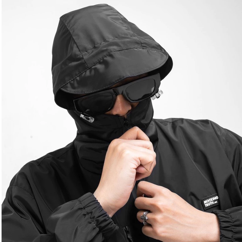 Mocking Truth Luminer Black Gorpcore Jacket Outdoor (3)